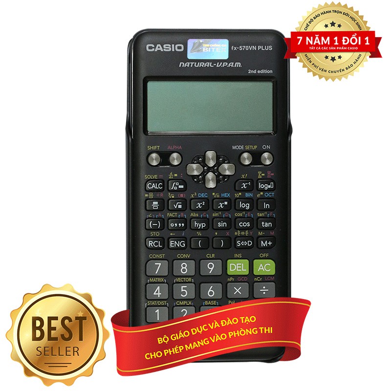 ✻ Máy Tính CASIO FX-570VN Plus-Mẫu Mới Chính Hãng [Bảo hành 7 năm]