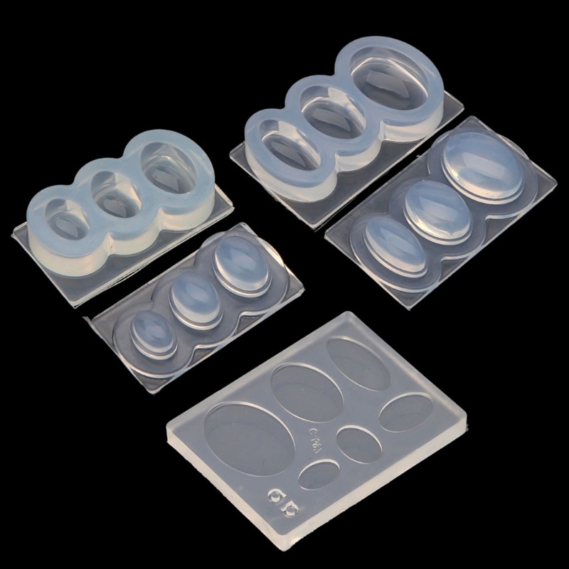 Sa Khuôn Làm Móc Khóa Hình Oval Bằng Nhựa Resin DIY