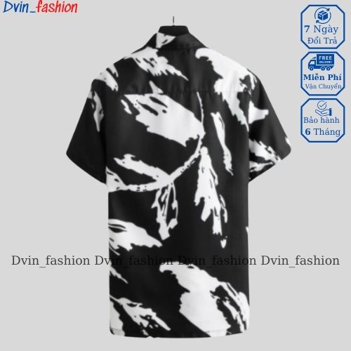 Áo sơ mi cộc tay nam , vải lụa form regular Dvin_fashion