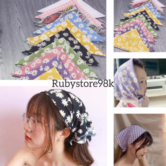 Khăn bandana họa tiết hot trend ( 50 x 50 )