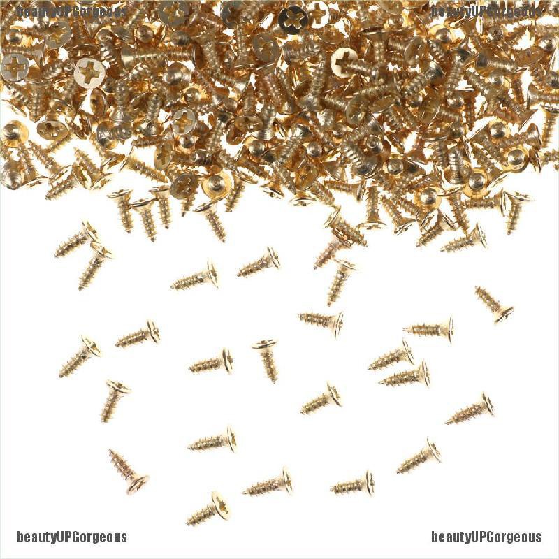 Ốc vít bằng đồng thau phẳng tự đóng màu vàng đẹp mắt