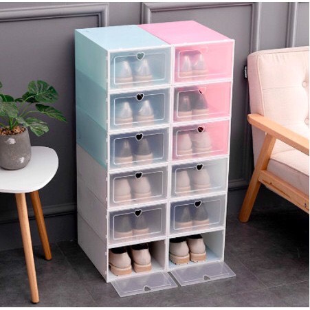 Hộp Đựng Giày Dép PiHouse Nắp Nhựa Cứng Trong Suốt, Size lớn Chịu Lực Lên Tới 4kg