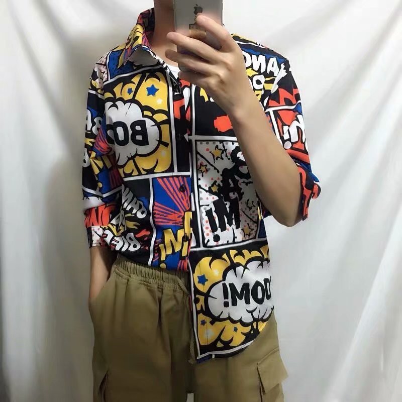 Men's Short Sleeve T-shirt with Personality Print