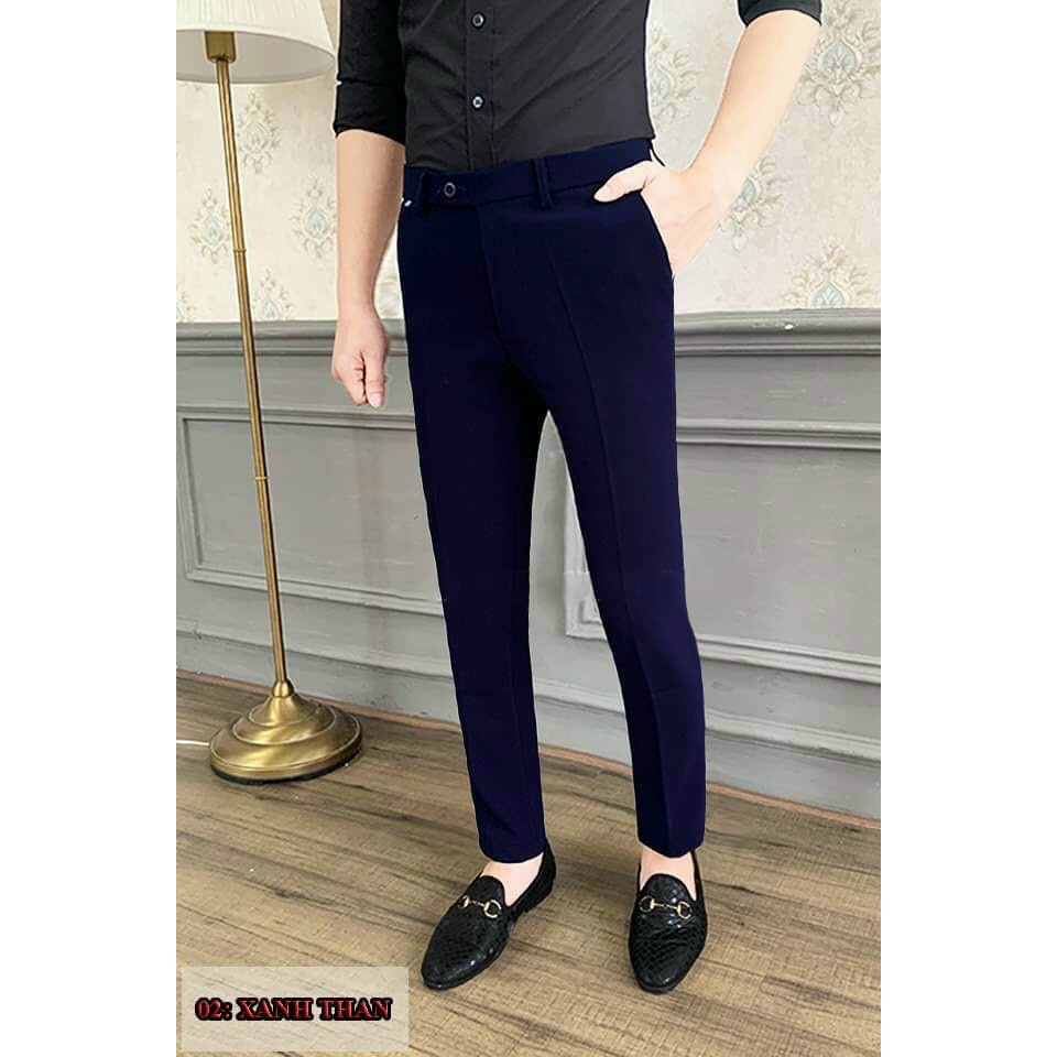 Quần Âu Nam Quần Tây Suông Ống Đứng Công Sở Phom Chuẩn Tôn Dáng Chất Vải Đẹp Co Dãn