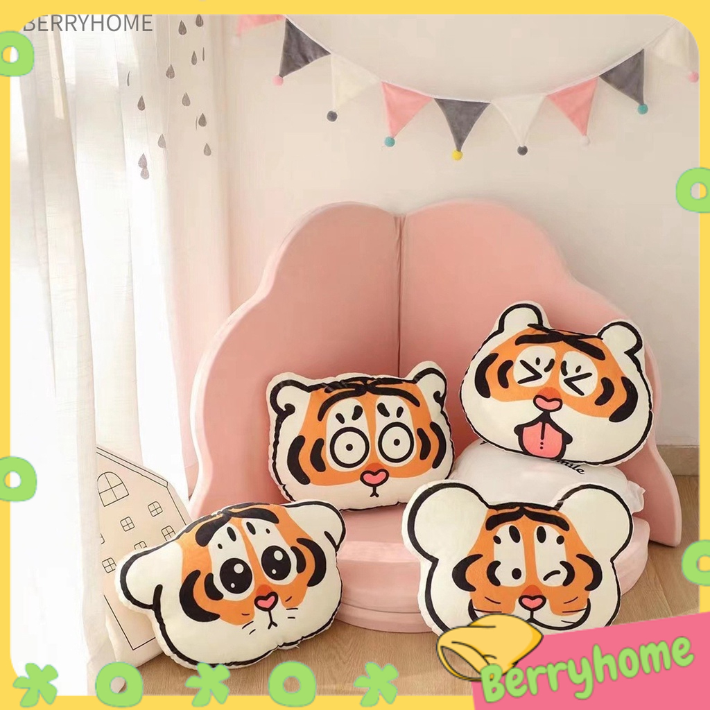 Ghế sofa hai mặt Đệm hình con hổ béo Trang trí đồ chơi sang trọng Gối cho món quà năm của BerryHome~