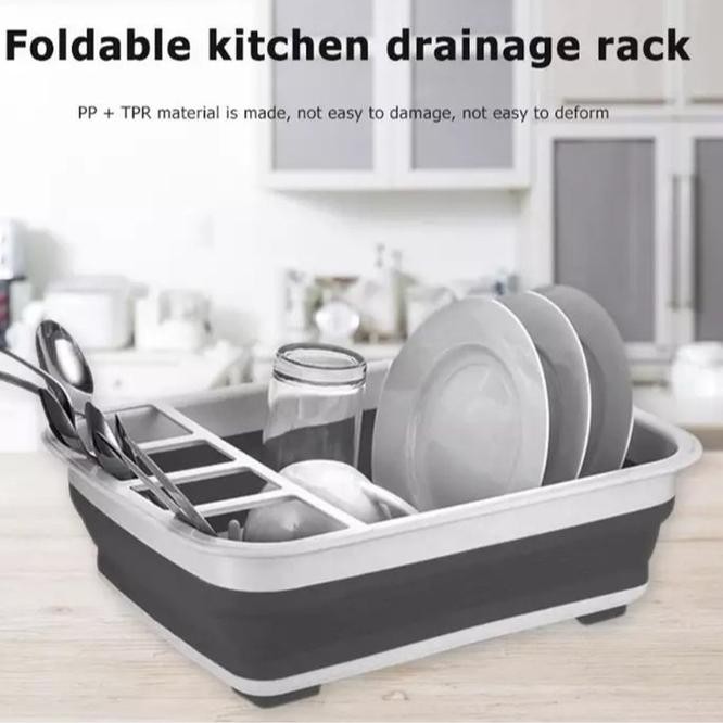 Giá Phơi Ráo Chén Dĩa Bằng Silicone Gấp Gọn Tiện Dụng | BigBuy360 - bigbuy360.vn