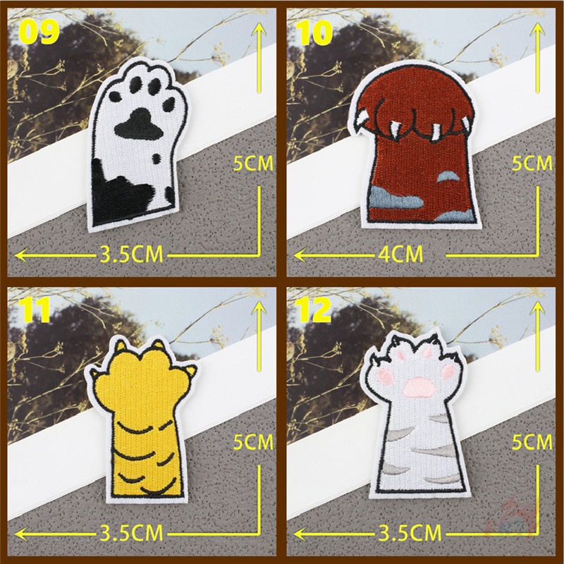 ♥ Sticker Ủi Hình Bàn Chân Đáng Yêu ♥ 1 Sticker Ủi Thêu Hình Chó Mèo