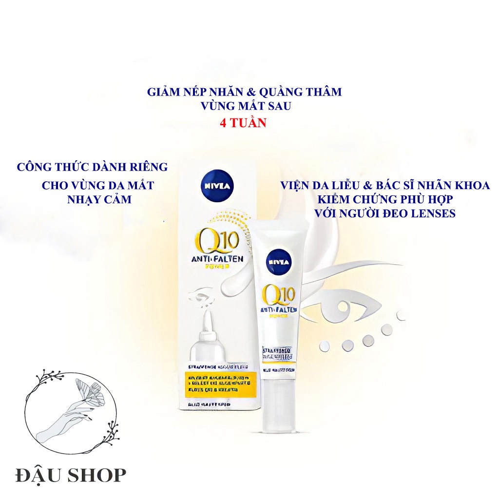 Kem dưỡng mắt chống lão hóa  Nivea Q10 Power  [Đức hàng nhập]