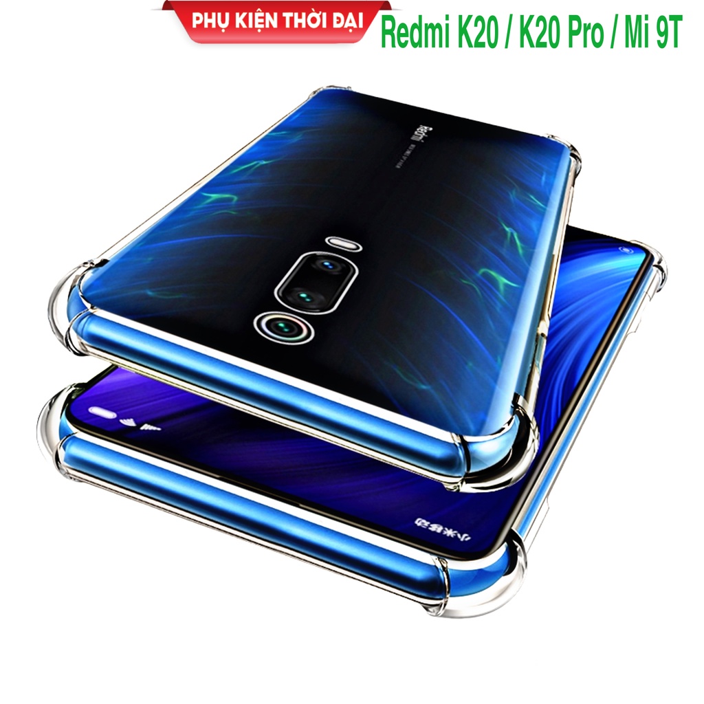Ốp lưng Redmi K20 / K20 Pro / K30 / Mi 9T / K30 Pro / K40 / K40s /  K50 / K50 Gaming / K60 trong suốt lồi 4 góc