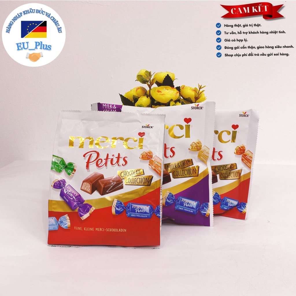 Kẹo Socola Merci Petits Các Vị Gói 125g Đức