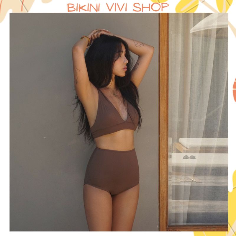 Bikini Quảng Châu 2 Mảnh, Đồ Bơi Nữ Đi Biển Basic Italy Cao Cấp
