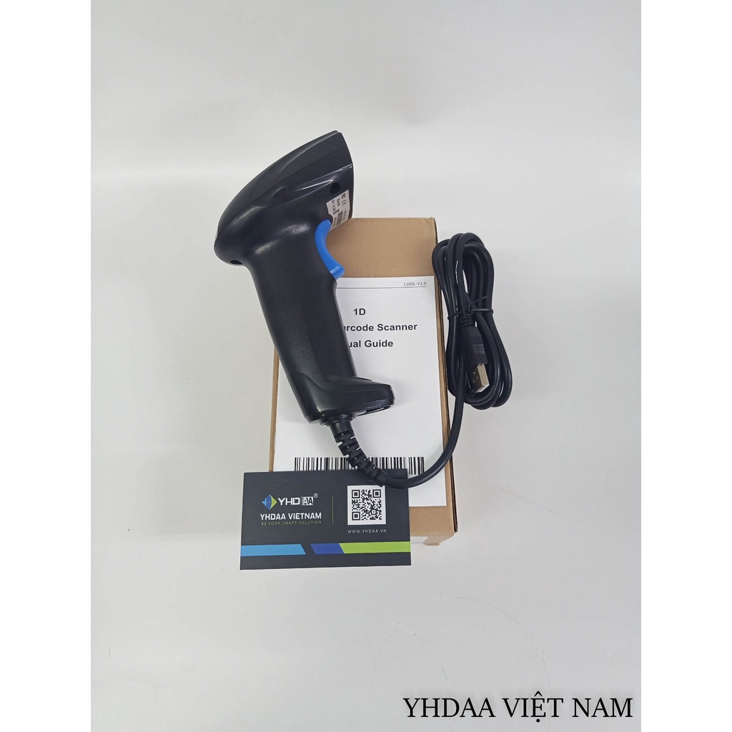 Máy quét mã vạch sản phẩm YHD 1100C 1D Máy Scan Barcode cầm tay có dây dùng trong Cửa hàng, Siêu thị