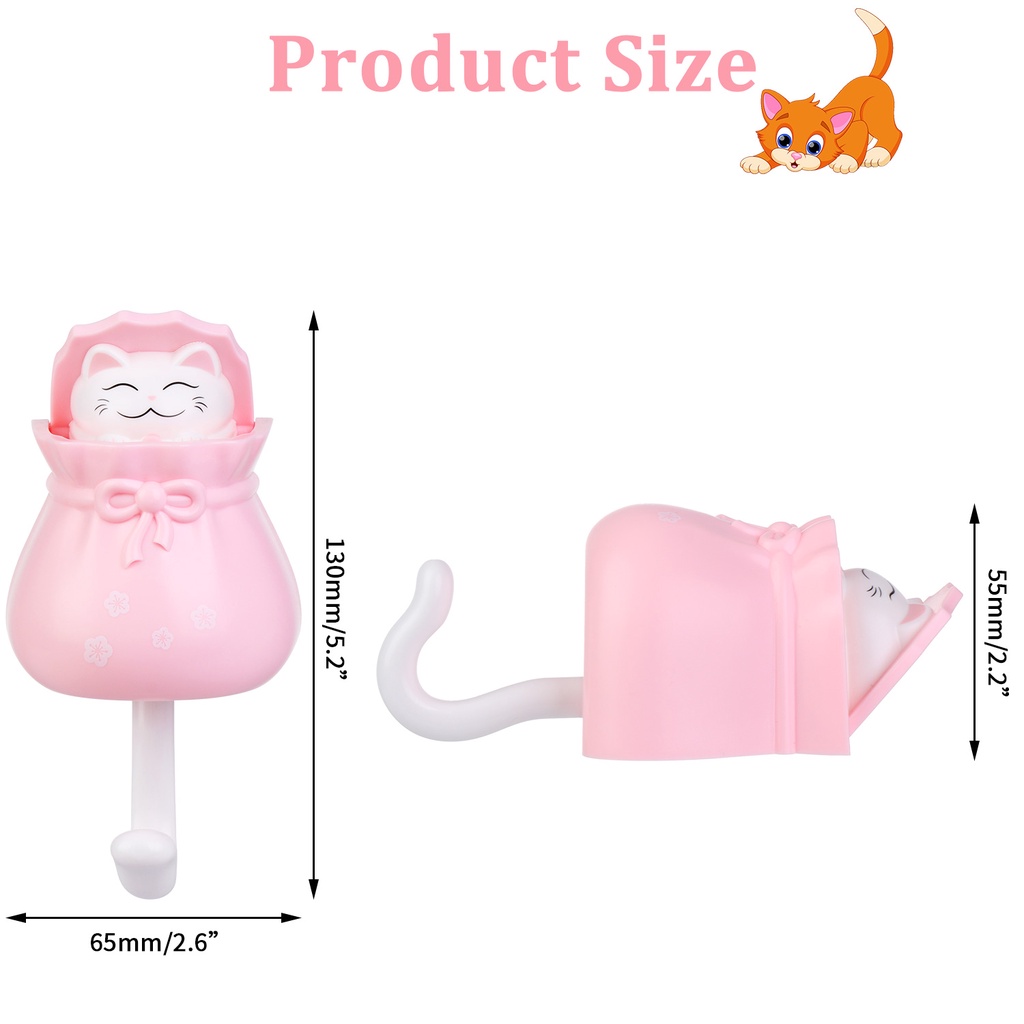 Set 1/4 Móc Treo Chìa Khóa Hình Chú Mèo Dễ Thương Tiện Dụng