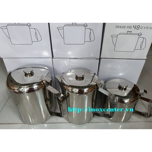 Cốc inox, ca inox ,ca mỏ inox có nắp dùng để ủ trà hay đựng sữa, nước cafe... Dung tích: 1.2 L, 2 L, 2.5 L