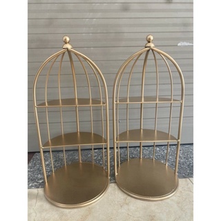 Kệ lồng chim đựng mỹ phẩm - nước hoa - khay đựng bánh kẹo cao cấp 3 tầng