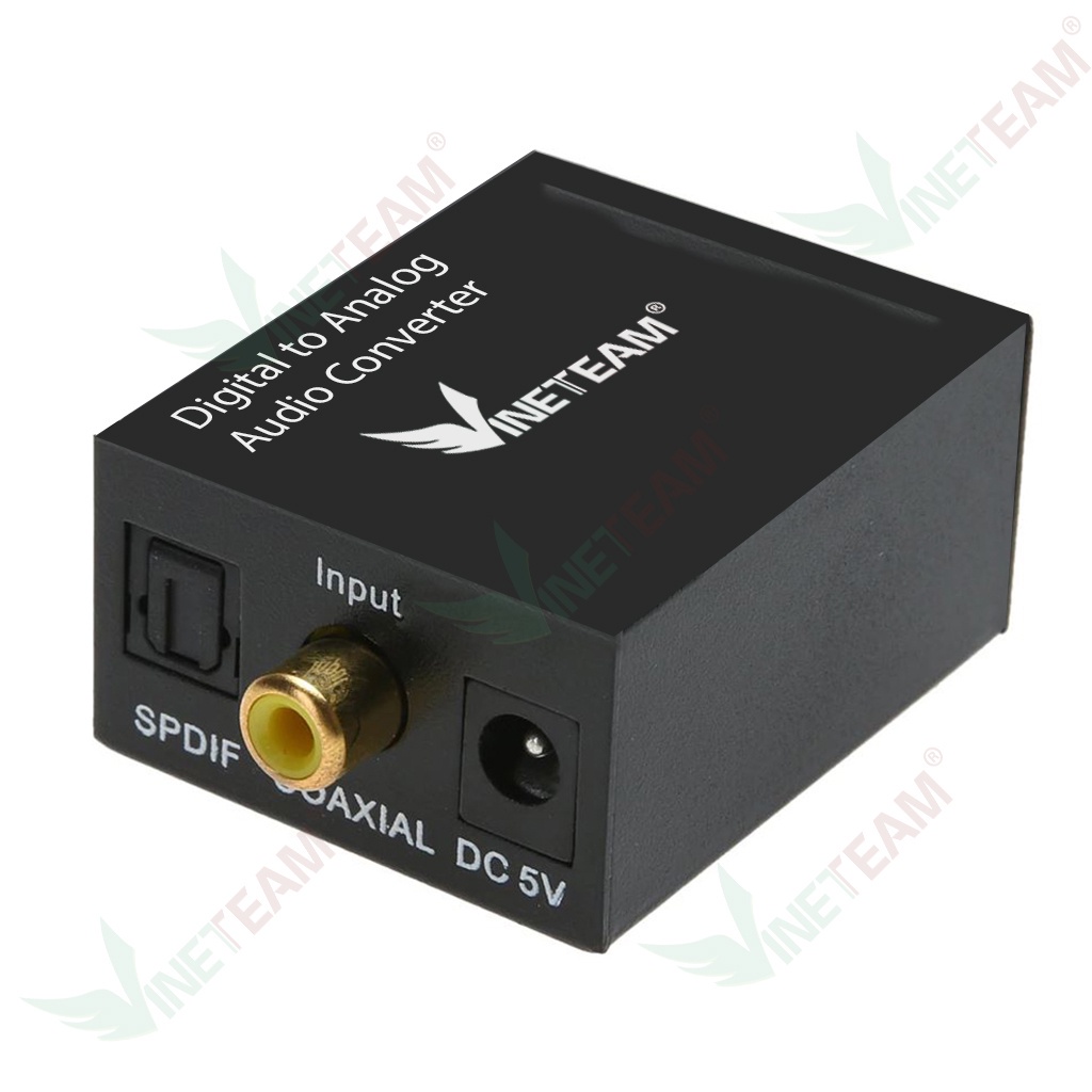 Bộ chuyển đổi âm thanh 96KHz Digital Coaxial và Optical (Toslink / SPDIF) sang Analog 3.5mm AUX và RCA (L / R) -dc4658