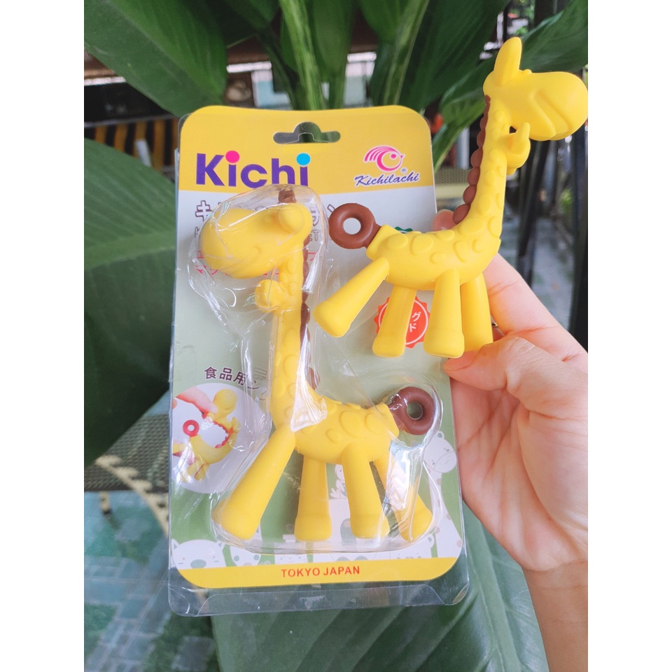 Gặm Nướu Cho Bé Kichi Hình Ngôi Sao,Chất Liệu 100% Slicone, Có Quai Cầm Chống Rơi, Cho Bé 3 Tháng Trở Lên! !