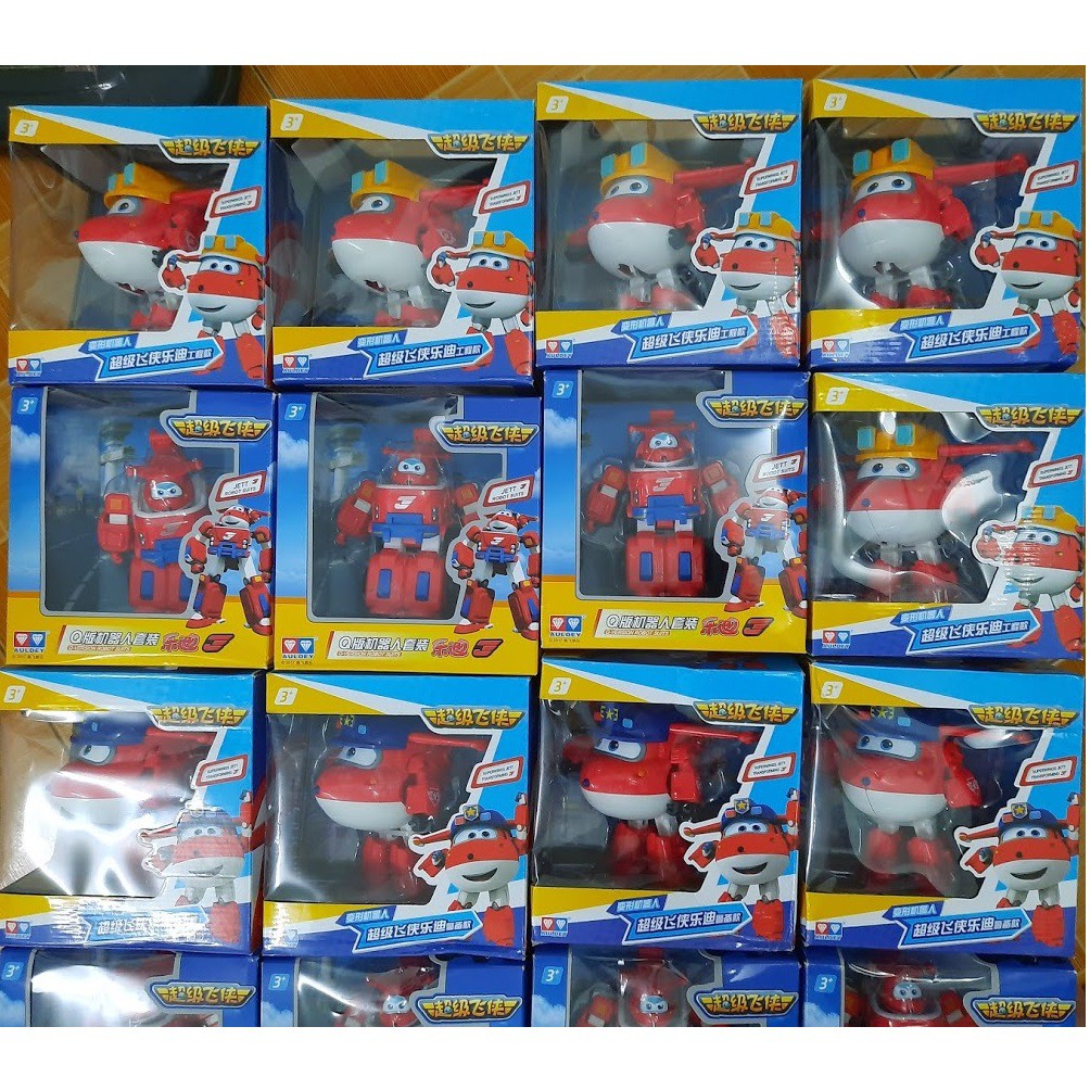 Super wings Đội bay siêu đẳng Mô hình máy bay Jett Team Xây Dựng mô hình Mẫu mới