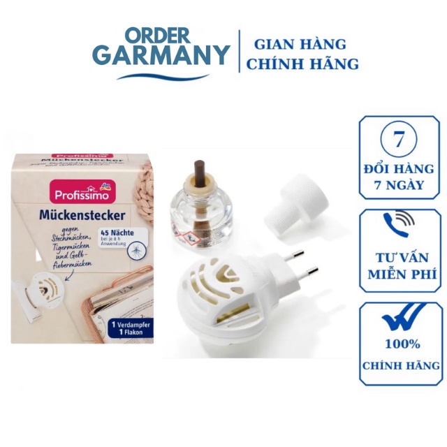 BỘ TINH DẦU CẮM ĐIỆN ĐUỔI MUỖI PROFISSIMO - HÀNG ĐỨC