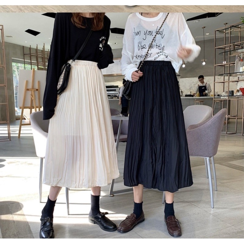 Chân váy xếp ly nhỏ