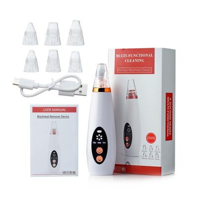 Máy Hút Mụn Mini Cầm Tay Rung Siêu Âm, Chăm Sóc Da Mặt Cao Cấp Với Ba Đầu Hút Mụn, Làm Sạch Sâu Làn Da Nhanh Chóng