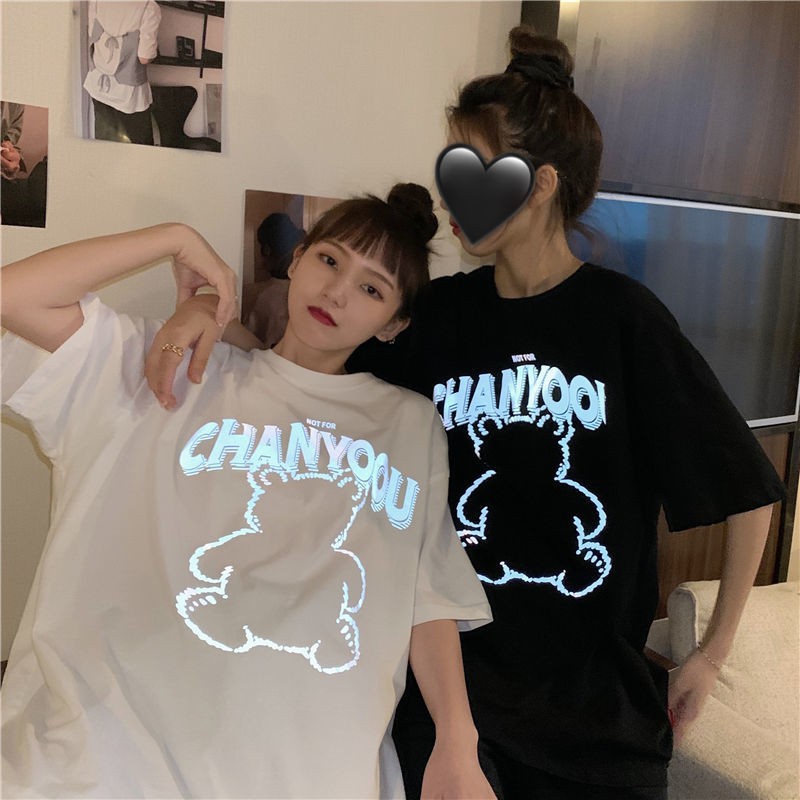 Áo thun phản quang tay lỡ gấu 3