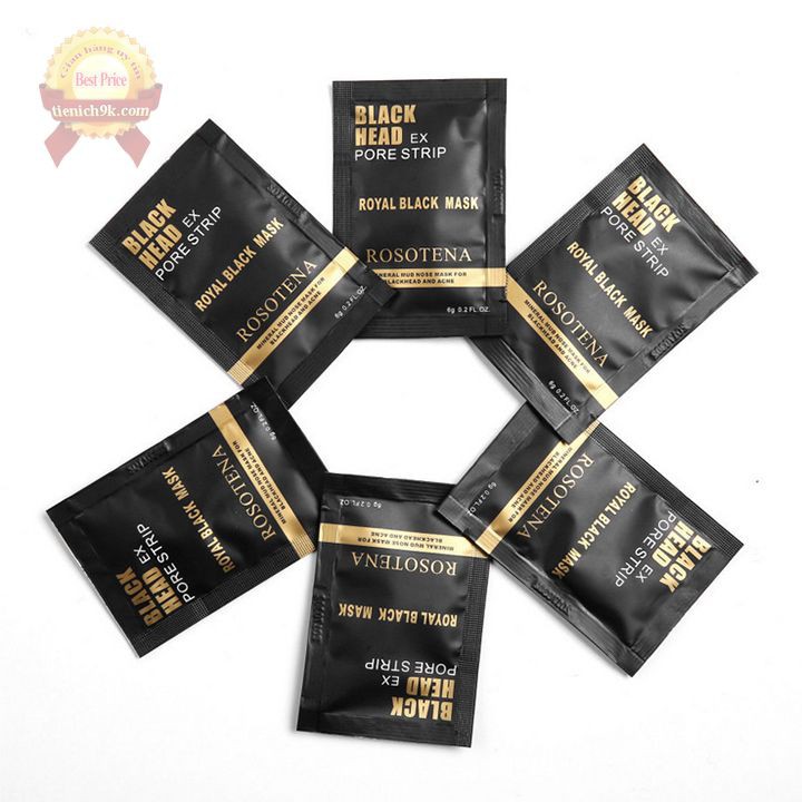 Miếng dá kem bôi lột mụn đầu đen vùng mũi ROYAL BLACK MASK cao cấp 6g lấy trứng cá cám , 4 bùn khoáng chất , 5 tác dụng