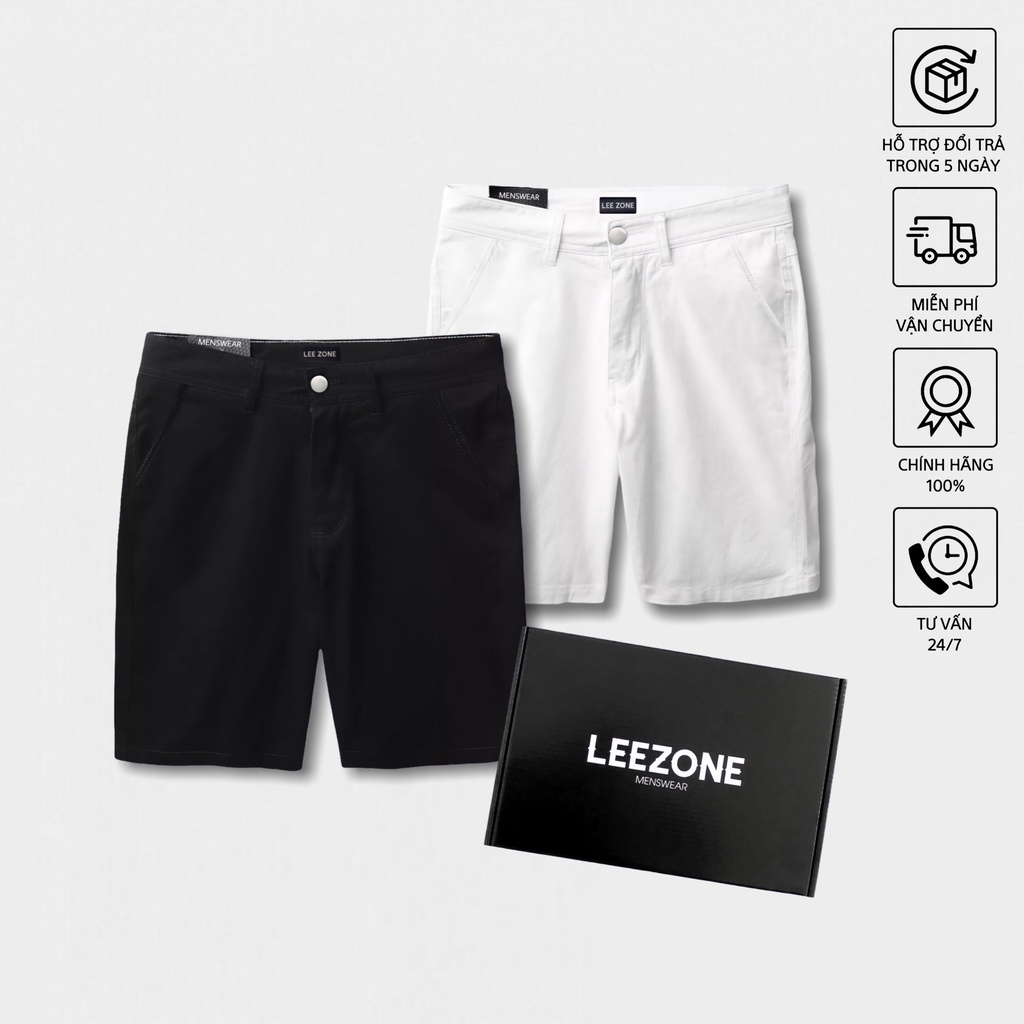 Quần Short LeeZone chất Kaki, co giãn nhẹ không nhăn