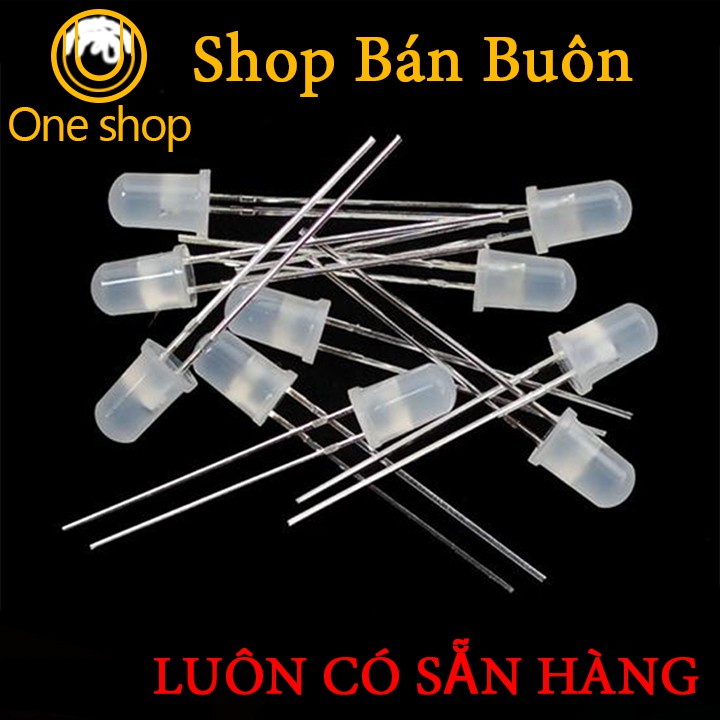 Combo 1000 Led Đục 5mm ( 250 Đỏ, 250 Xanh Lá, 250 Xanh Dương, 250 Trắng)