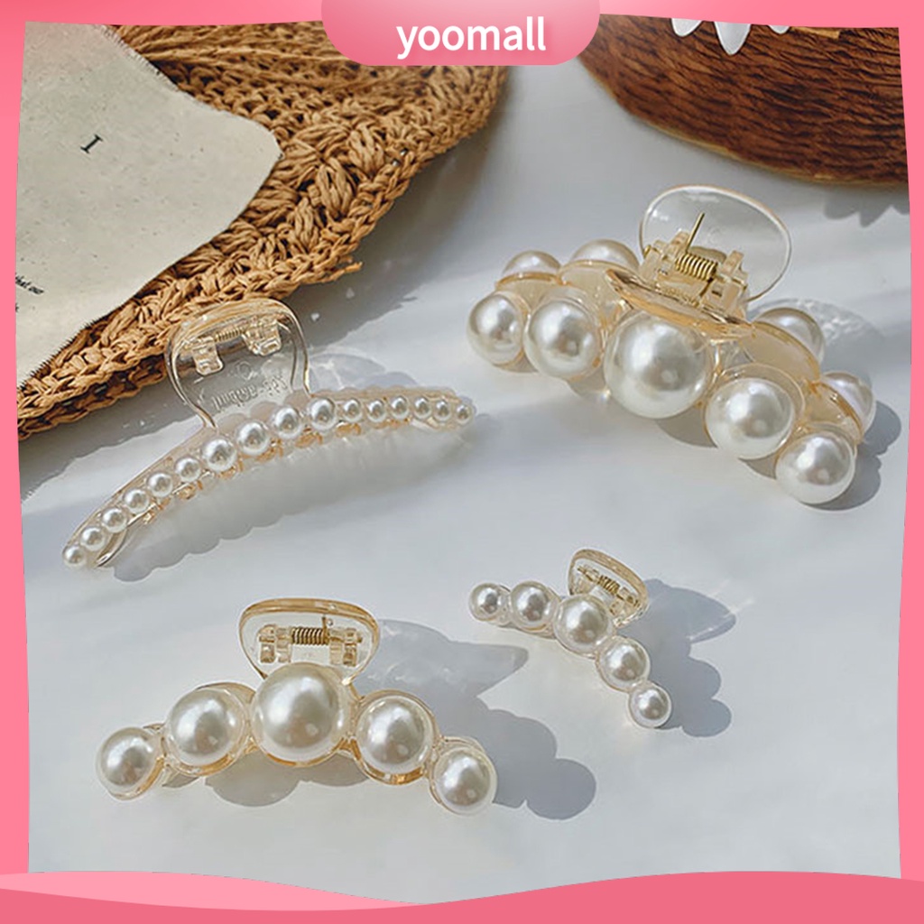 Kẹp Tóc Càng Cua Đính Ngọc Trai Giả Thời Trang Dành Cho Nữ