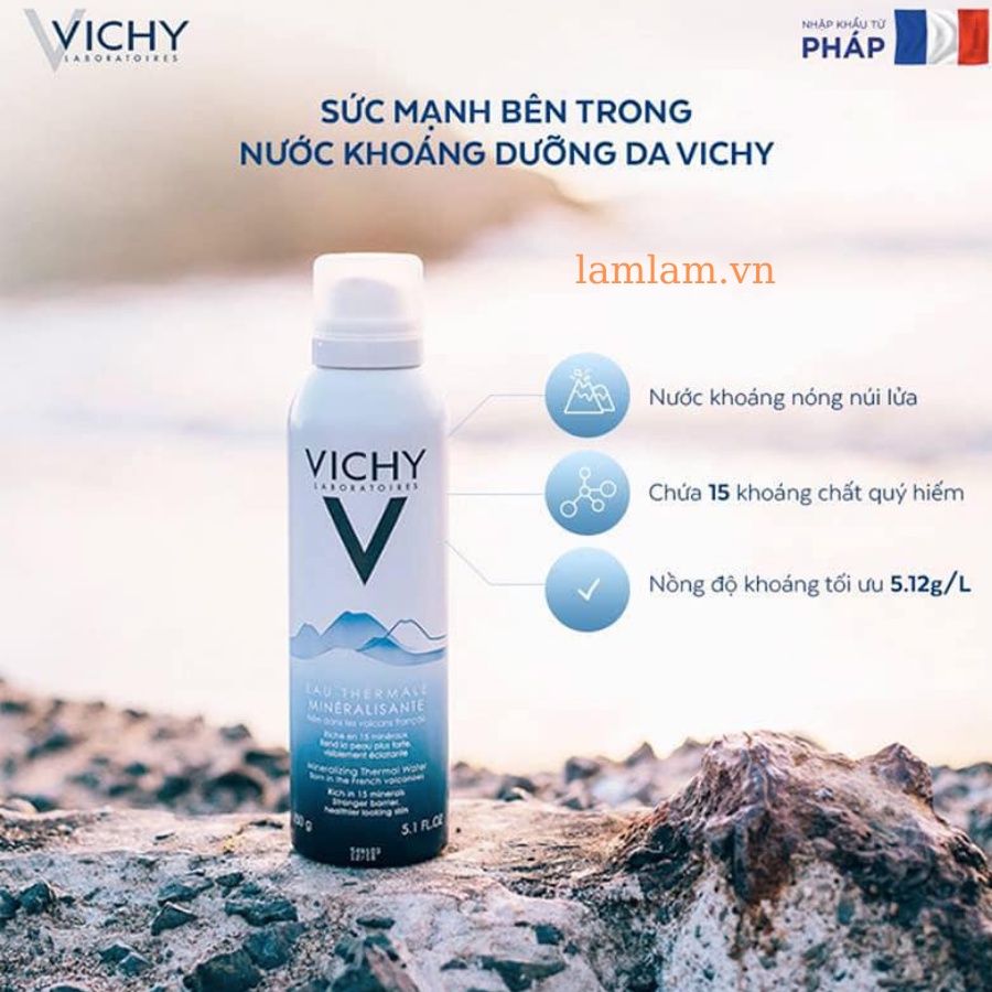 Xịt khoáng dưỡng da Vichy Mineralizing Thermal Water