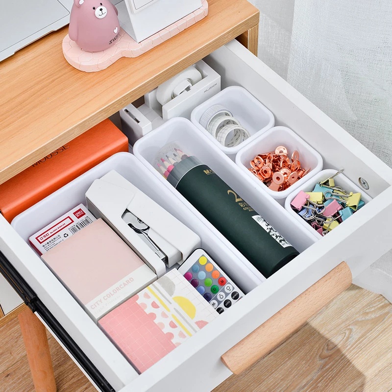 Set 8 Hộp Đựng Đồ Trang Điểm / Trang Sức Để Bàn Tiện Lợi