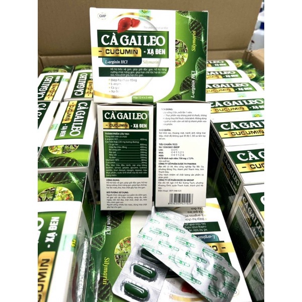 Bổ gan Cà gai leo Curcumin xạ đen giải độc gan, mát gan, hạ men gan, tăng cường chức năng gan