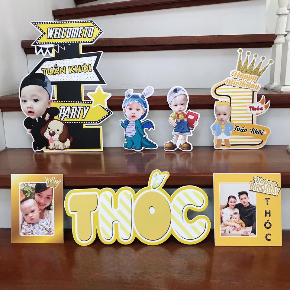 Hình chibi bé trai ⚡️SINH ĐÔI, TIỆC ĐÔI⚡️sinh nhật, thiết kế hình Chibi cho bé trang trí tiệc sinh nhật theo yêu cầu