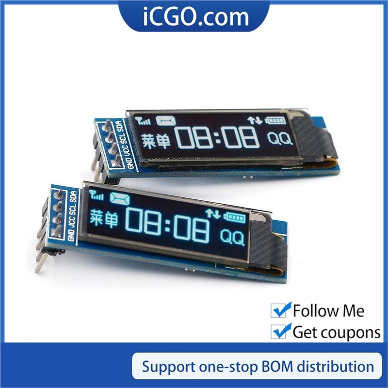 Mô-đun OLED 0,91 inch 0,91 "trắng xanh OLED 128X32 Mô-đun hiển thị LED OLED 0,91" IIC Giao tiếp