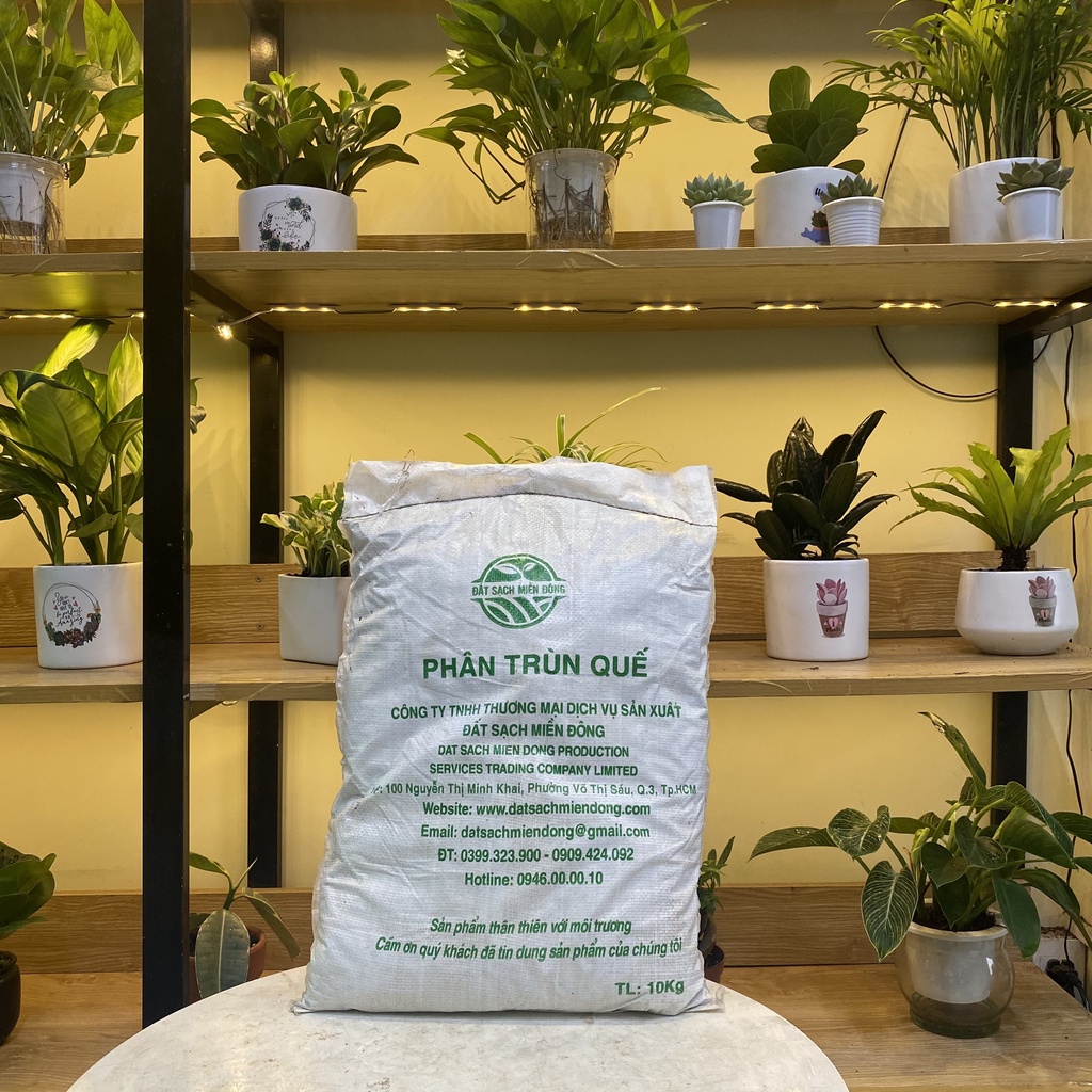 Phân Trùn Quế Nguyên Chất 100%, đã  được xử lý tạp chất và đóng bao tiện dụng 10kg