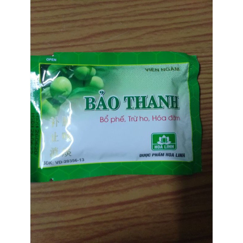 Viên ngậm Bảo Thanh vỉ 5 viên