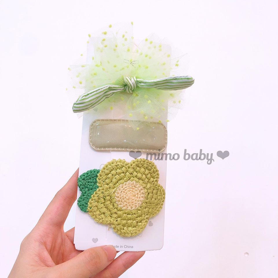 Set kẹp tóc họa tiết hoa cúc xinh xắn