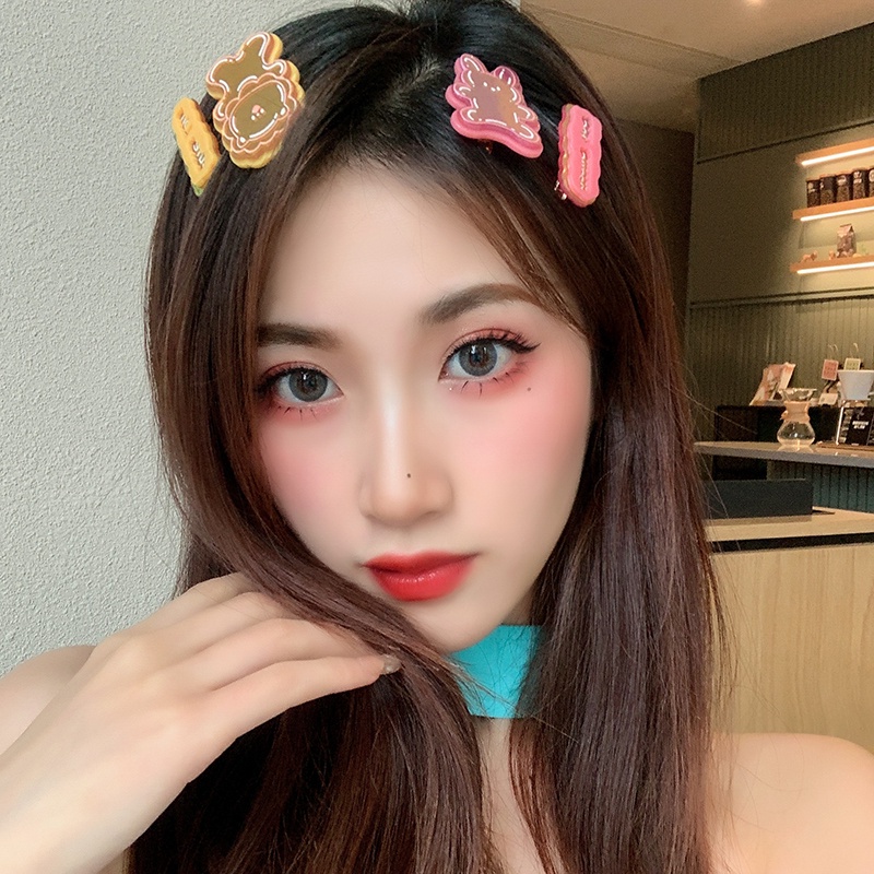 Kẹp Tóc Hình Gấu Kèm Gương Dễ Thương