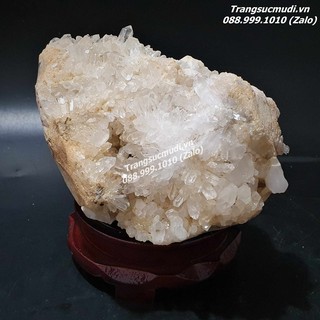 Chùm tinh thể đá tự nhiên trưng bày phong thủy size 1kg