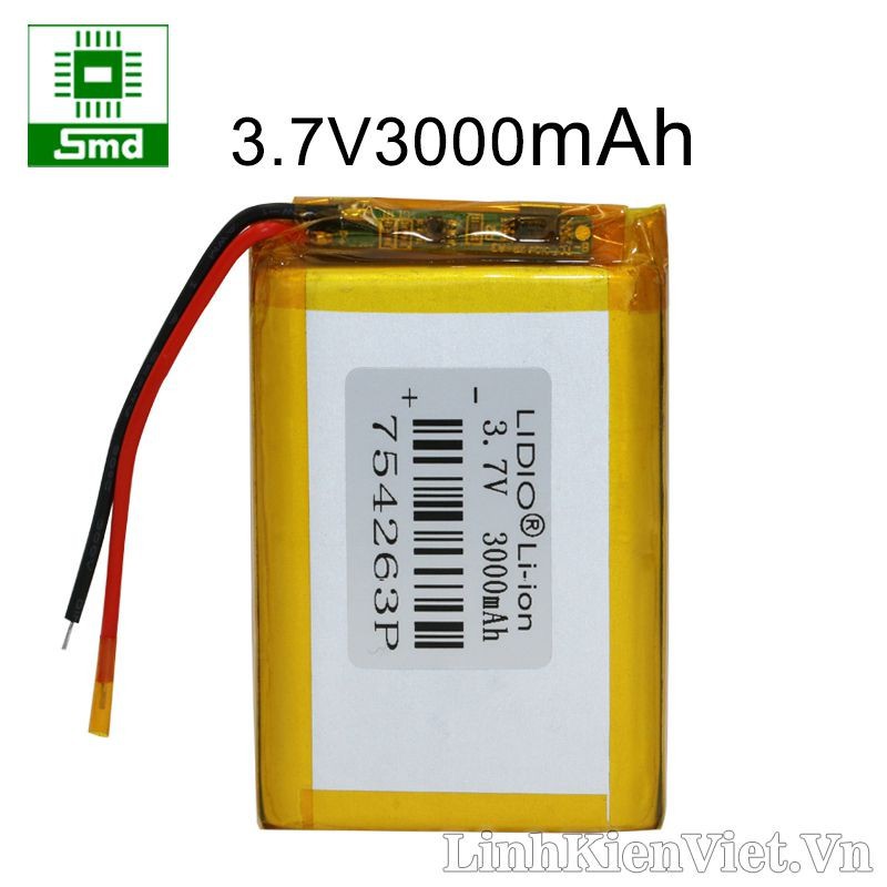 Pin lithium 124055 3000mAh 3.7V 2000mAh 2500mAh Pin Li-Po 3.7V 2100mAh Lithium Polyme lion PIN sạc đồ chơi