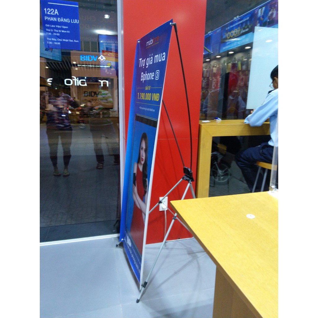 Chân Standee giá treo chữ X cường lực - Kích thước 0.6m x 1.6 m