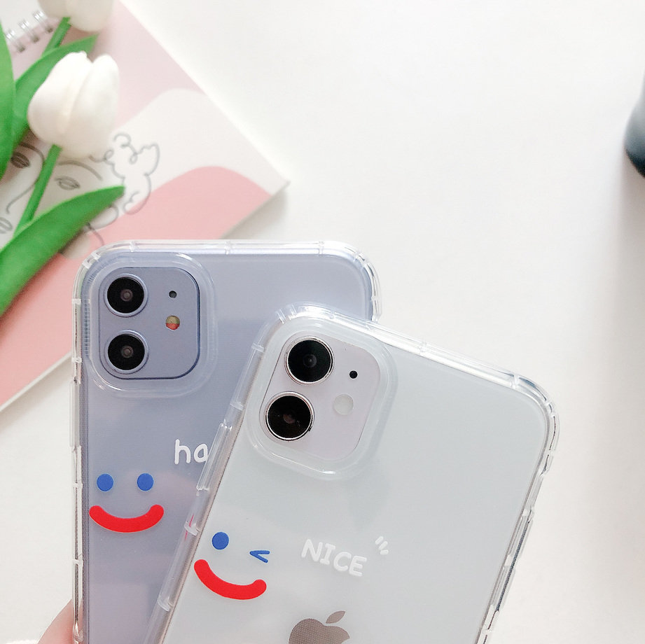 ốp điện thoại Trong Suốt In Chữ Happy And Nice Cho Iphone 12 Pro Max 12 Mini Se 2020 Xs Max 11 Pro Max Xr X Xs 6 7 8 6s Plus | BigBuy360 - bigbuy360.vn