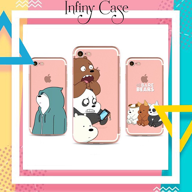 Ốp lưng iphone in hình Gấu đáng yêu 6 6S 6Plus 6S Plus 7 8 7Plus 8Plus X XSMax - Infinity Case M30