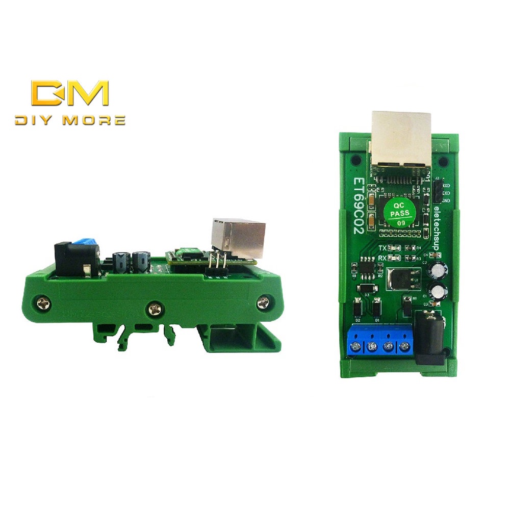 Mô đun chuyển đổi DIYMORE RS485 sang Ethernet TCP/ IP MQTT RTU có/ không có rãnh dẫn hướng tiện lợi