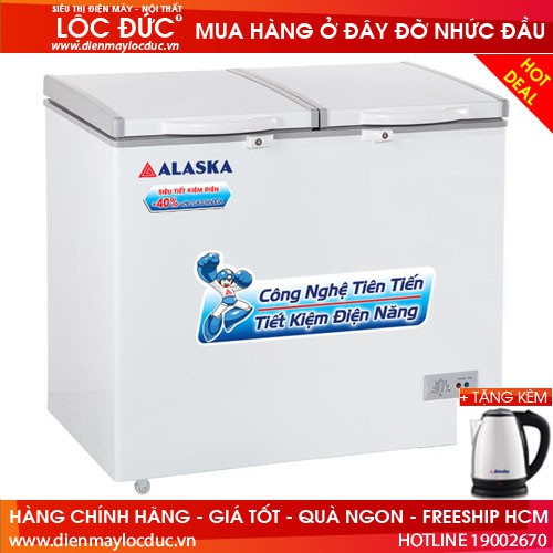 TỦ ĐÔNG MÁT ALASKA 500 LÍT BCD-5068N NHÔM (R600A)