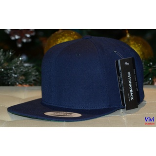 Nón snapback trơn không logo {Chính hãng - Full Tem},Mũ snapbck The Classic Yupoong Navy  { Hình thật }