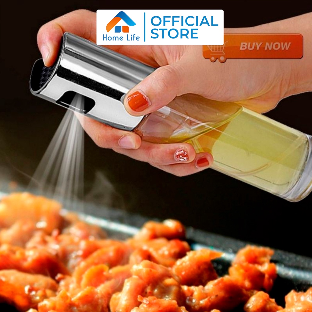 Lọ Xịt Dầu Ăn Thủy Tinh 100ml Dùng Cho Nồi Chiên Không Dầu, Chiên Rán Đồ Ăn, Nướng Đồ Ăn