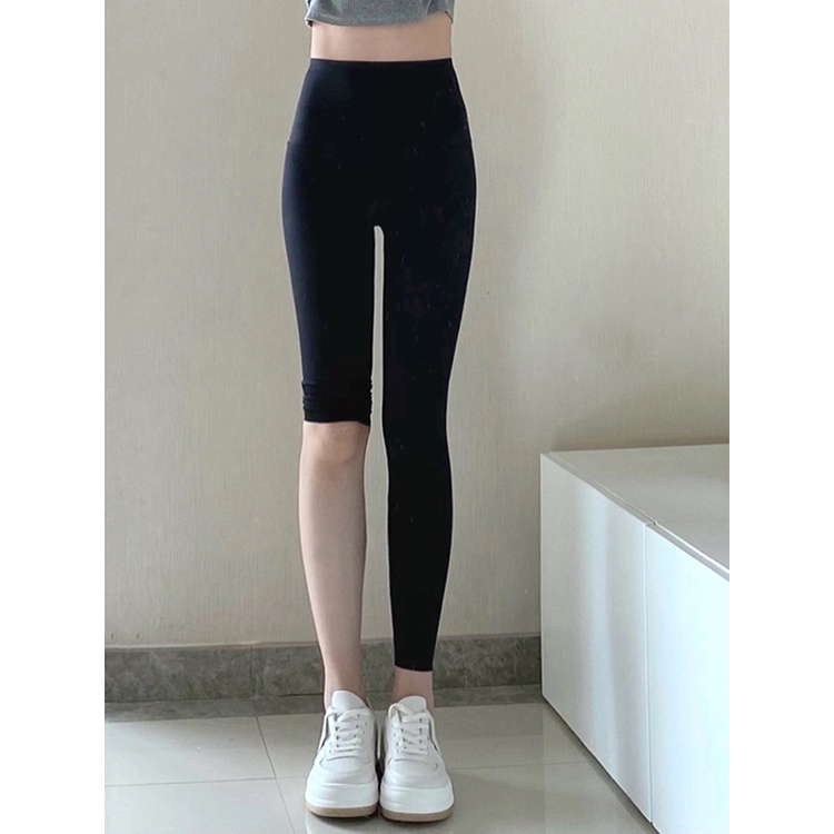 210776 Quần legging cạp cao, legging nữ ulzzang chất dai, dày dặn.