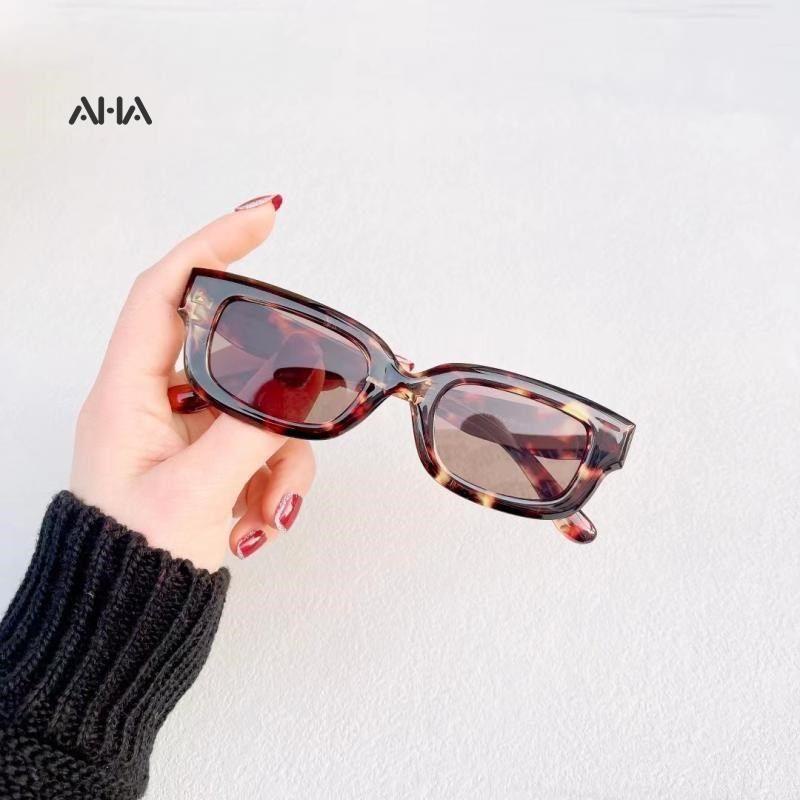 Kính mát AHA official gọng vuông nhỏ độc đáo phong cách cổ điển thời trang cho nam và nữ